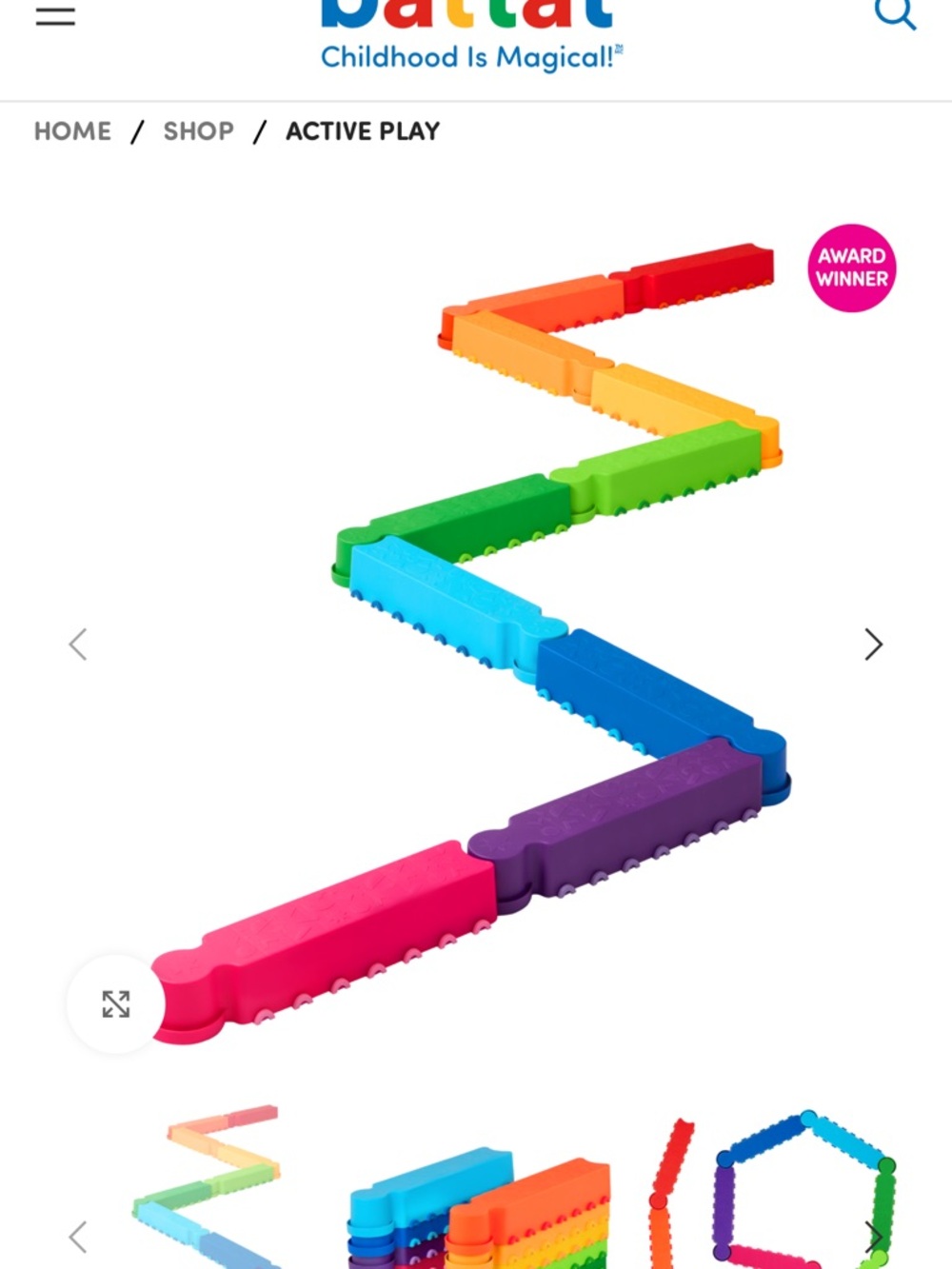 Battat Rainbow Balance Stepping Path - Multicolor Kids Activity Set